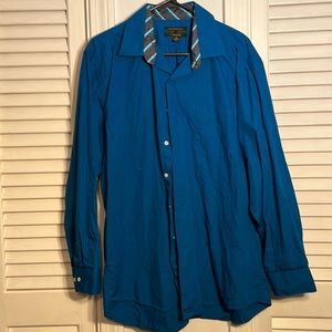 Blue button down dress shirt
